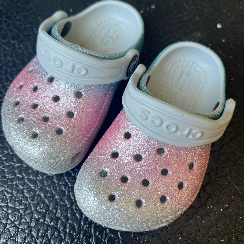Glitter Toddler Crocs Size 5